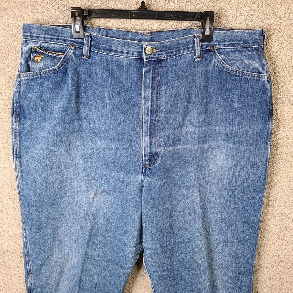 Vintage Wrangler Jeans‎ Womens 42 Blue Denim Western Mom Straight Embroidered